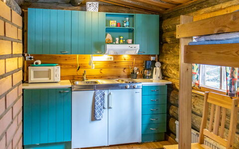 Kelomökki 2: Wood, Interior Design, Furniture, Ceiling, Flooring, Room, Floor, Home, Wood Stain, Log Cabin