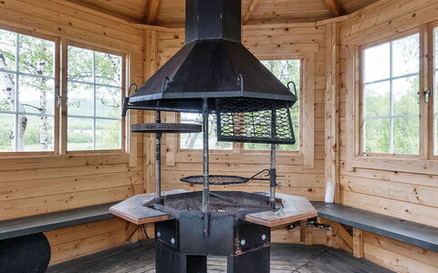 Mökki Tenolla: Furniture, Chair, Outdoor Furniture, Table, Wood, Outdoor Table, Kitchen & Dining Room Table, Shade, Garden, Umbrella