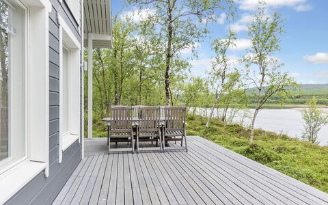 Mökki Tenolla: Furniture, Chair, Outdoor Furniture, Table, Wood, Outdoor Table, Kitchen & Dining Room Table, Shade, Garden, Umbrella