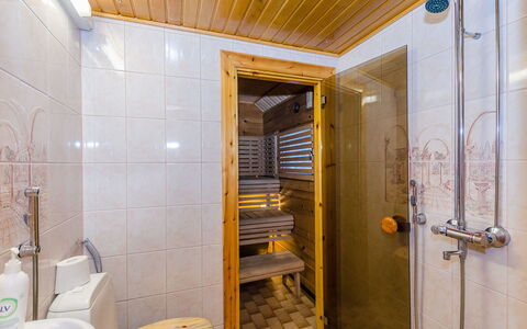 Villa Käpytikka: Bed, Furniture, Bedroom, Interior Design, Bedding, Bed Sheet, Flooring, Wood, Floor, Room