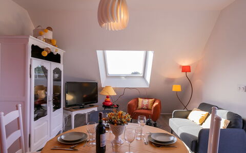 Les Oyats: Table, Furniture, Tableware, Picture Frame, Chair, Comfort, Orange, Building, Lighting, Interior Design