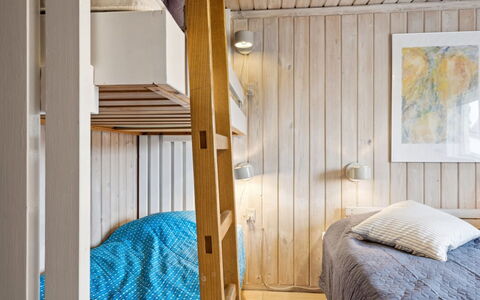 Eljene - 700M from the Sea: Bed, Bedroom, Interior Design, Bed Sheet, Wall, Bedding, Wood, Flooring, Floor, Ceiling
