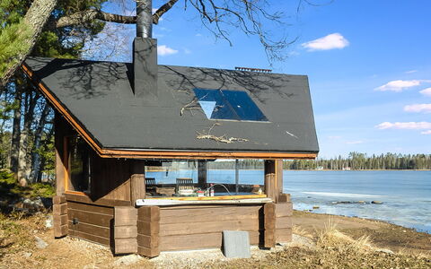 Villa Kipinä: Furniture, Interior Design, Flooring, Floor, Table, Ceiling, Kitchen & Dining Room Table, Lighting, Chair, Home