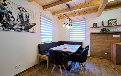 Pod Lesem: Property, Furniture, Table, Picture Frame, Azure, Wood, Building, Interior Design, Architecture, Flooring