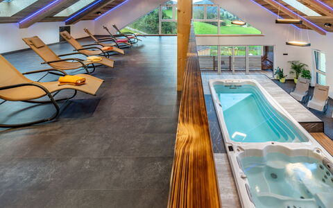 Stein an der Enns 613: Water, Swimming Pool, Interior Design, Building, Architecture, Wood, Floor, Leisure, Flooring, Real Estate