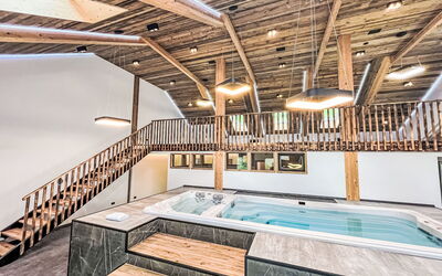Stein an der Enns 614: Property, Swimming Pool, Building, Wood, House, Floor, Beam, Leisure, Window, Couch