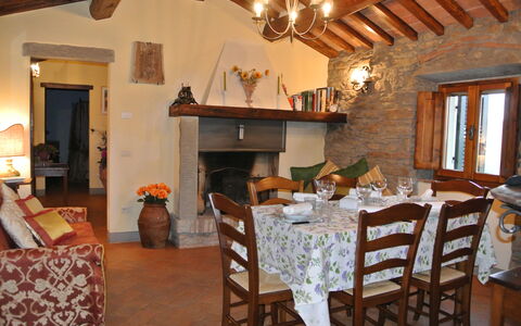 Casale Della Torre: Furniture, Table, Chair, Window, Wood, Lighting, Architecture, Floor, Wall, Building