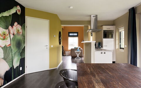 Heerd Wellness de Luxe: Furniture, Cabinetry, Table, Countertop, Wood, Lighting, Interior Design, Flooring, Building, Chair