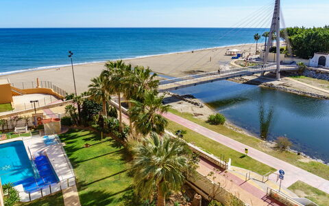 Fuengirola 605: Water, Sky, Plant, Blue, Azure, Swimming Pool, Tree, Coastal And Oceanic Landforms, Seaside Resort, Cloud