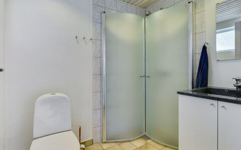 Venla - 150M from the Sea: Flooring, Plumbing Fixture, Floor, Bathroom, Interior Design, Shower, Plumbing, Toilet, Tile, Ceiling