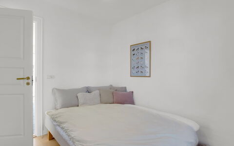 Birtir - 200M from the Sea: Bed, Furniture, Bedroom, Interior Design, Floor, Wall, Flooring, Bedding, Wood, Bed Sheet