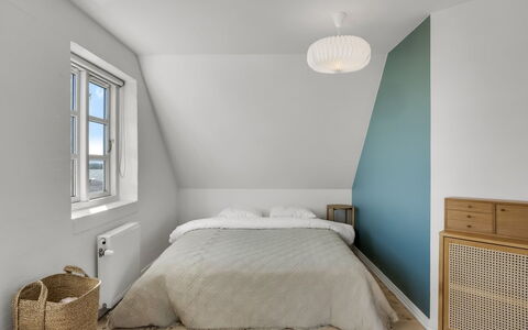 Birtir - 200M from the Sea: Bedroom, Interior Design, Bed, Wall, Flooring, Floor, Wood, Ceiling, Furniture, Bedding