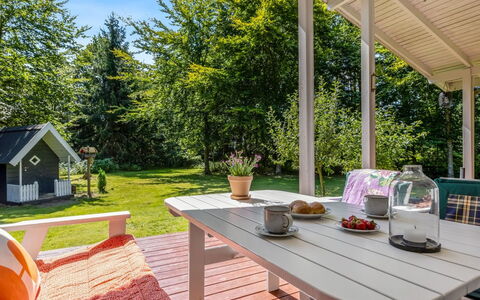 Sofja - 175M to the Fjord: Furniture, Wood, Porch, Chair, Outdoor Furniture, Garden, Shrub, Cottage, Home