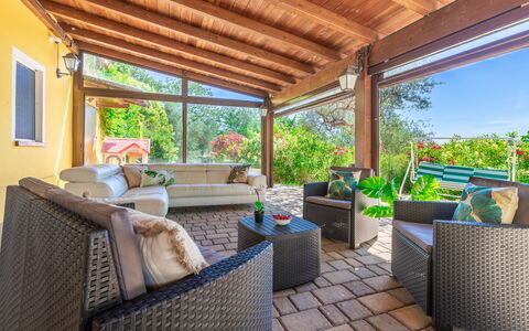 Villa La Pagliarina: Property, Furniture, Plant, Azure, Building, Window, Interior Design, Living Room, Shade, Architecture