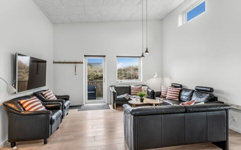Clarabelle - 1.2Km from the Sea: Interior Design, Flooring, Furniture, Floor, Ceiling, Couch, Wood, Room, Living Room, Lighting