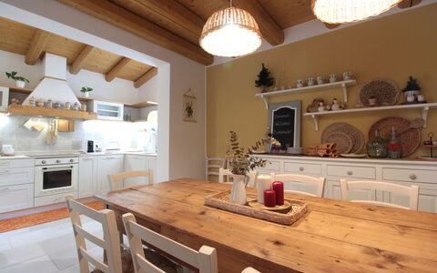 Oasi Casamaras, Brenta River, Wifi, Ac: Countertop, Cabinetry, Property, Furniture, Kitchen, Table, Wood, Lighting, Interior Design, Kitchen Appliance