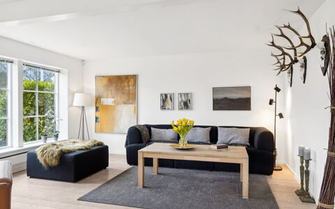 Marrit - 500M from the Sea: Furniture, Interior Design, Flooring, Wood Flooring, Couch, Floor, Wood, Living Room, Room, Ceiling
