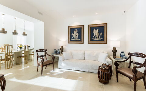 Villa Demar: Furniture, Picture Frame, Comfort, Table, Wood, Lighting, Living Room, Flooring, Interior Design, Floor