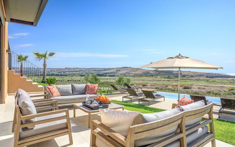 Villa Topazio - Sea View | By Rocco Forte Villas: Sky, Plant, Property, Furniture, Building, Azure, Seaside Resort, Shade, Outdoor Furniture, Interior Design
