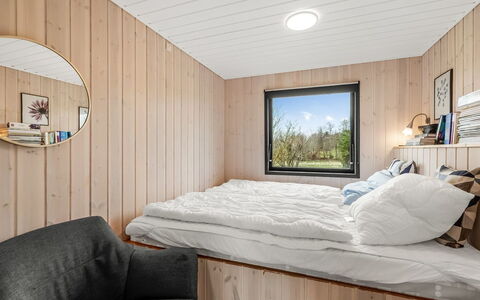 Jule - 1.3Km to the Fjord: Wood, Interior Design, Bedroom, Flooring, Floor, Bed, Ceiling, Room, Wood Stain, Bed Frame
