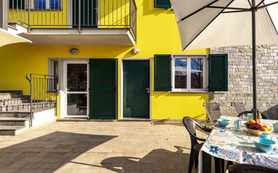 Raggio di Sole Apartment a and B 779.4: Sky, Cloud, Water, Plant, Swimming Pool, Building, Blue, Azure, Tree, House