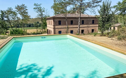 Podere Vetricella: Water, Sky, Property, Plant, Swimming Pool, Building, Azure, Rectangle, Window, Shade