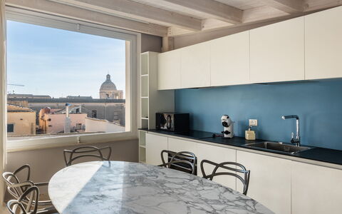 Terrazza Di Erika: Furniture, Property, Cabinetry, Table, Countertop, Building, Interior Design, Kitchen, Lighting, Wood