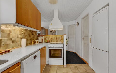 Pernilla - 2Km from the Sea: Flooring, Interior Design, Major Appliance, Kitchen, Wood, Floor, Countertop, Kitchen Appliance, Ceiling, Cabinetry