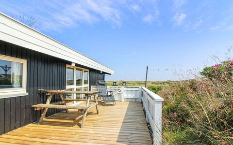 Scarlett - 300M from the Sea: Sky, Wood, Plank, Hardwood, Cottage, Deck, Porch, Shade, Balcony, Boardwalk
