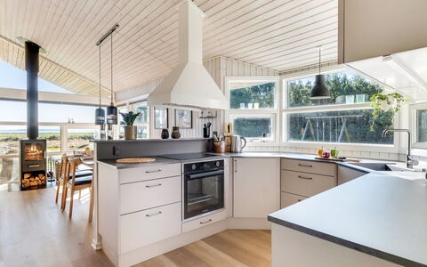 Eltje - 4Km from the Sea: Interior Design, Flooring, Wood, Ceiling, Kitchen, Light Fixture, Floor, Countertop, Furniture, Home