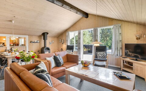 Valpuri - 1.3Km to the Fjord: Wood, Furniture, Couch, Ceiling, Living Room, Interior Design, Home, Cottage, Room