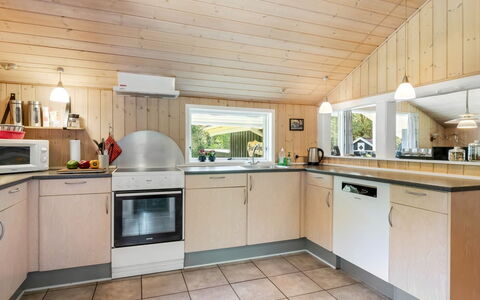 Valpuri - 1.3Km to the Fjord: Kitchen, Interior Design, Wood, Ceiling, Countertop, Flooring, Kitchen Appliance, Major Appliance, Floor, Room