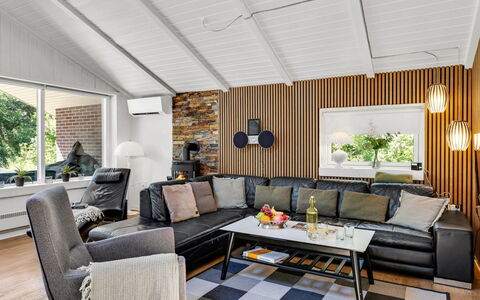 Famke - 1Km from the Sea: Furniture, Interior Design, Couch, Wood, Flooring, Ceiling, Living Room, Floor, Lighting
