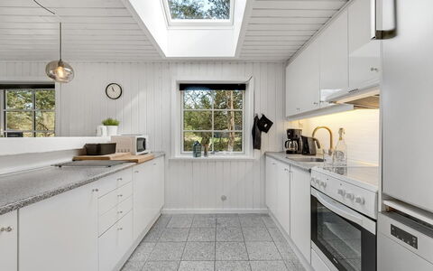 Ufred - 1.3Km to the Fjord: Wood, Kitchen, Flooring, Interior Design, Ceiling, Countertop, Major Appliance, Kitchen Appliance, Home, Floor