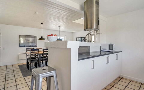 Domnika - 350M from the Sea: Kitchen, Flooring, Countertop, Interior Design, Furniture, Floor, Kitchen Appliance, Ceiling, Major Appliance, Home Appliance