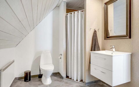 Domnika - 350M from the Sea: Flooring, Floor, Plumbing Fixture, Wall, Bathroom, Interior Design, Wood, Toilet, Ceiling, Sink