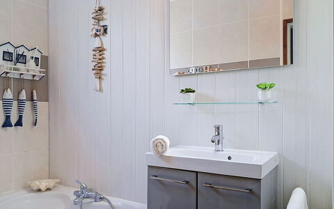 Mayne: Bathroom, Interior Design, Plumbing Fixture, Wall, Flooring, Sink, Bathroom Sink, Tap, Mirror, Bathroom Cabinet