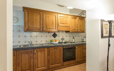 Villa D'elsa: Brown, Cabinetry, Countertop, Property, Furniture, Sink, Building, Tap, Kitchen Sink, Kitchen