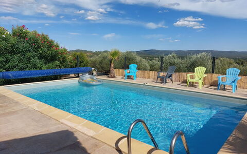 Les Lauriers Blancs: Blue, Swimming Pool, Furniture, Outdoor Furniture, Resort, Chair, Shade, Eco Hotel, Flowerpot