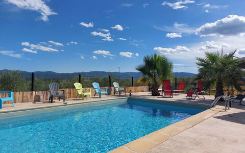 Les Lauriers Blancs: Blue, Swimming Pool, Furniture, Outdoor Furniture, Resort, Chair, Shade, Eco Hotel, Flowerpot