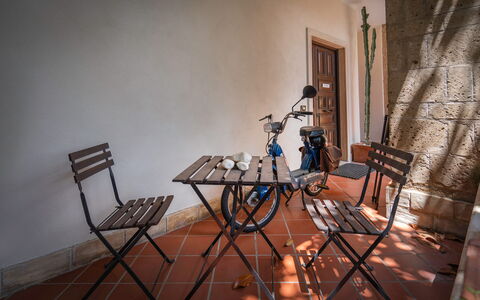 A Casa Di Camillo, Nepi, a C, Wifi: Furniture, Table, Building, Chair, Wood, Flooring, Floor, Hardwood, Curtain, House