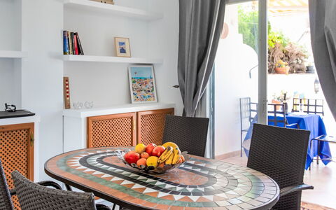 Los Almendros: Property, Table, Furniture, Product, Window, Textile, Interior Design, Architecture, Orange, Flooring