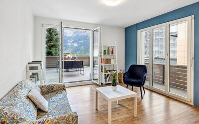 Wengen 73: Furniture, Couch, Property, Window, Azure, Wood, Interior Design, Plant, Flooring, Floor