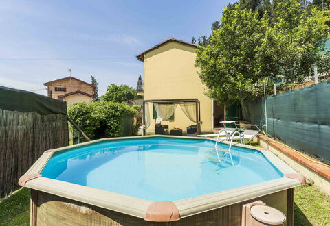 Camaiore House With Pool, La Casa Dei Ricci: Water, Property, Sky, Plant, Swimming Pool, Azure, Tree, Shade, Building, Leisure