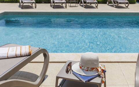 Alena: Water, Property, Furniture, White, Azure, Swimming Pool, Outdoor Furniture, Leisure, Sunlounger, Wood