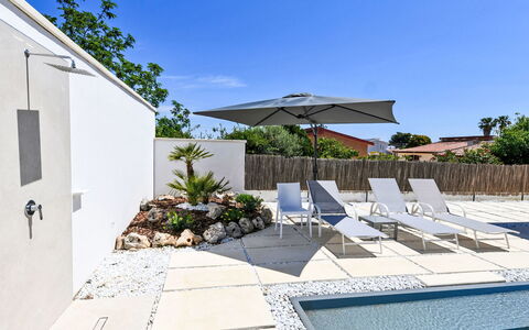 Mareluna: Sky, Plant, Property, Building, Azure, Shade, Outdoor Furniture, Swimming Pool, Water, Sunlounger