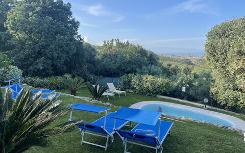 Villa Acquaro, Santa Caterina Dello Ionio, Pool, A: Blue, Swimming Pool, Shrub, Garden, Lawn, Landscaping, Outdoor Furniture, Backyard, Estate, Yard