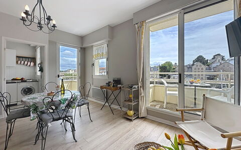 Les Terrasses de Pornic: Apartment, Residential Area, Home, Furniture, Condominium, Balcony, Chair, Shade, Kitchen & Dining Room Table, Design