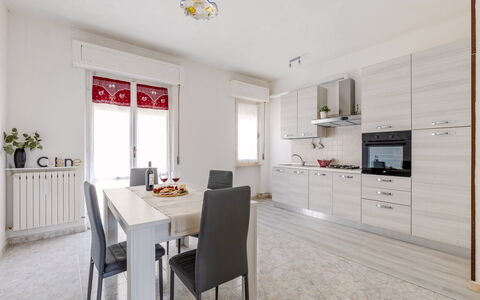 Maison Loreto: Furniture, Table, Window, Cabinetry, Chair, Building, Wood, Interior Design, Houseplant