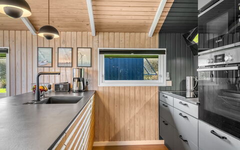 Ofrath - 350M to the Fjord: Wood, Kitchen, Ceiling, Home Appliance, Kitchen Appliance, Countertop, Major Appliance, Light Fixture, Wood Stain, Hardwood